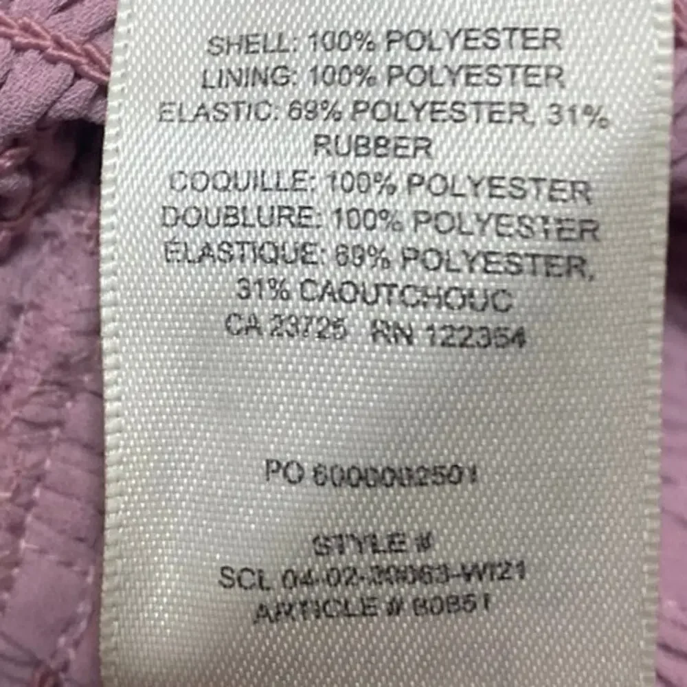 Aritzia Wilfred Pink Long Balloon Sleeve Deep V Neck Smocked Blouse Crop Top XS
